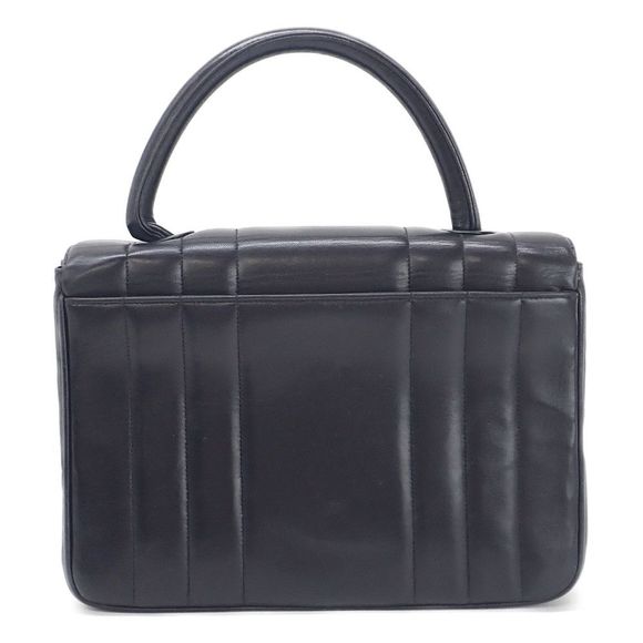 CHANEL Lambskin Mademoiselle Handbag Black With Gold Hardware - Picture 4 of 16